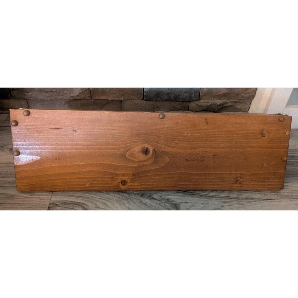 Vintage 1999 Pillsbury Doughboy Wood Wall Shelf Coat Rack 4 Pegs 24